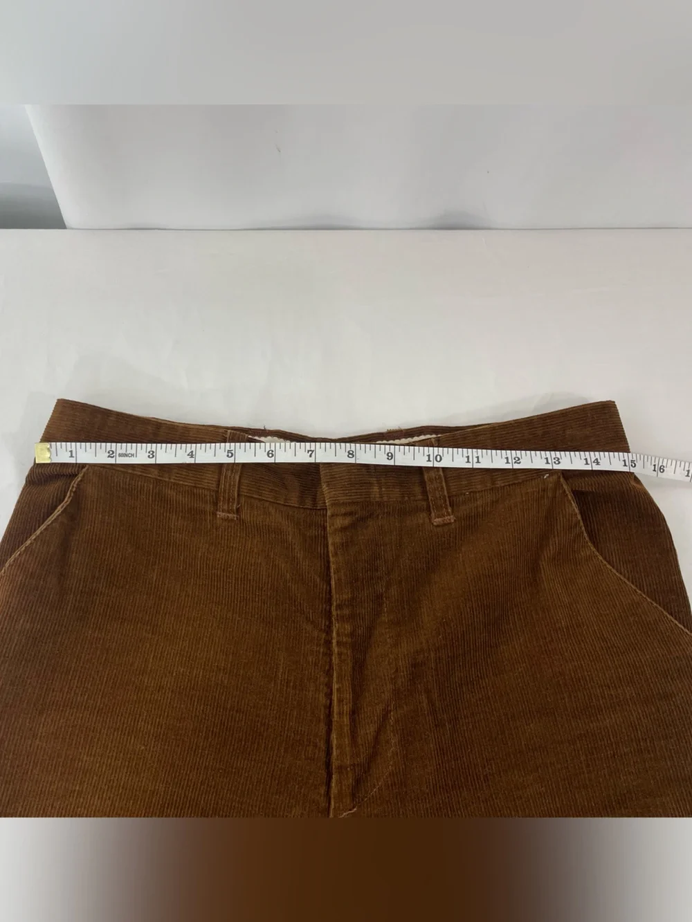 Vintage 70s Brown Corduroy 3 Piece Suit Set Bell Bottom Western Disco 40R 33